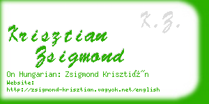 krisztian zsigmond business card